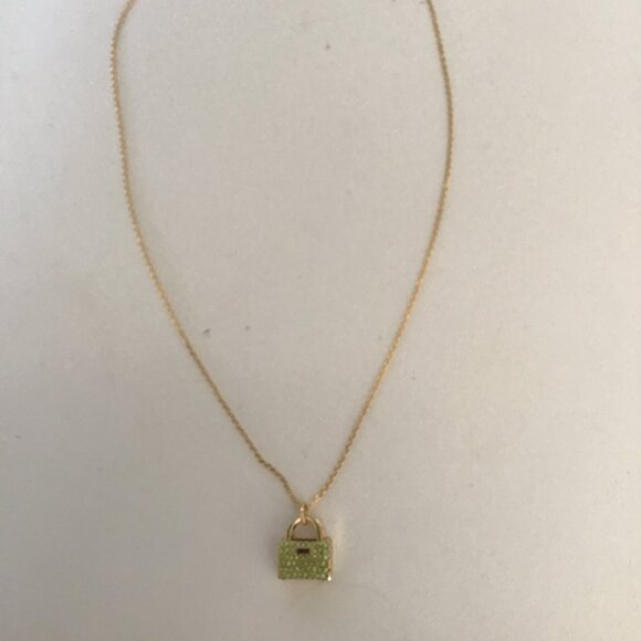 Kate Spade New Lime and Gold Purse Earrings
